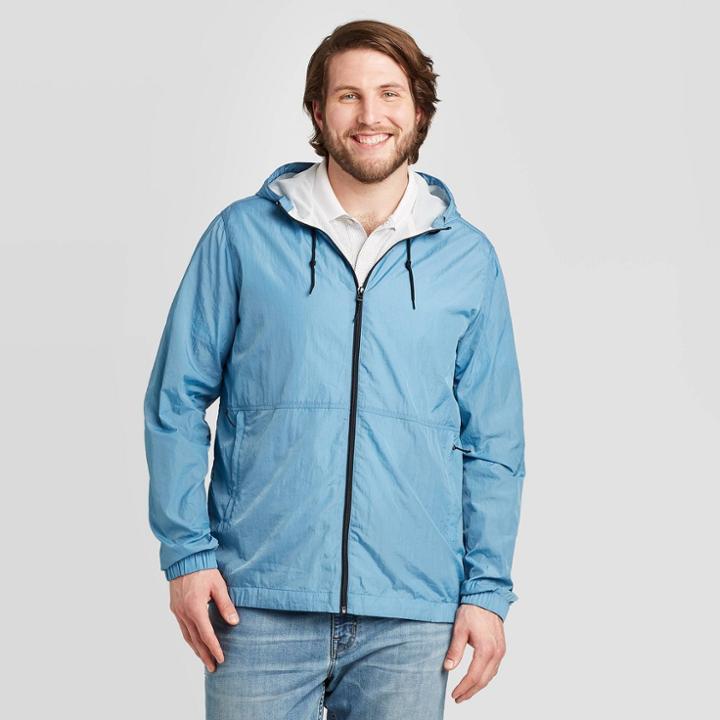 Men's Tall Tech Windbreaker Jacket - Goodfellow & Co Blue