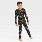 Kids' Halloween Dino Skeleton Matching Family Pajama Set - Hyde & Eek! Boutique Black