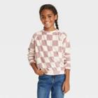 Girls' Crewneck Micro Fleece Pullover Sweatshirt - Cat & Jack Rose Pink