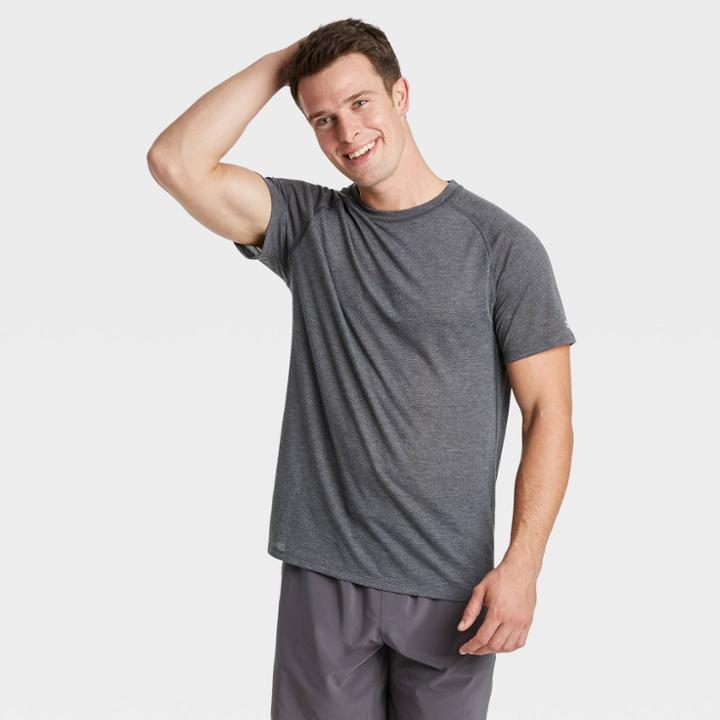 Men's Short Sleeve Run T-shirt - All In Motion Black S, Men's,
