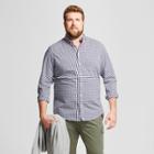 Men's Big & Tall Standard Fit Northrop Poplin Button-down Shirt - Goodfellow & Co White/navy Plaid