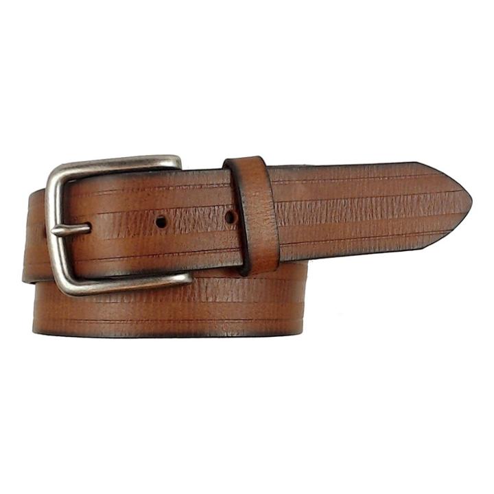 Men's 3-row Embossed Belt - Goodfellow & Co Brown