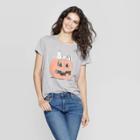 Petitewomen's Peanuts Snoopy Short Sleeve Graphic T-shirt (juniors') - Gray M,