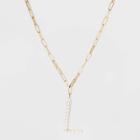 Sugarfix By Baublebar Pearl Initial L Pendant Necklace - Pearl, White