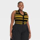 Women's Plus Size V-neck Sweater Vest - Who What Wear Jet Black