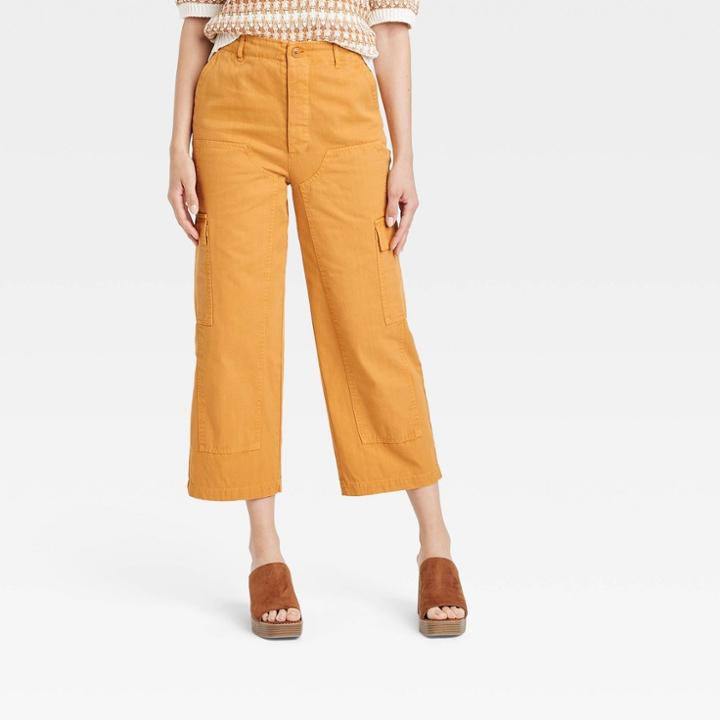 Women's High-rise Utility Cargo Pants - Universal Thread Yellow