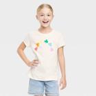 Girls' Short Sleeve 'rainbow Shamrock' St. Patrick's Day Graphic T-shirt - Cat & Jack Cream