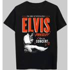 Merch Traffic Men's Elvis Live In Concert Short Sleeve Graphic T-shirt - Black