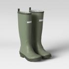 Smith & Hawken Rubber Tall Rain Boots Size 7 Green -