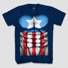 Petitemen's Marvel Captain America Short Sleeve Graphic T-shirt - Navy