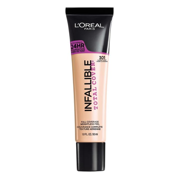 L'oreal Paris Infallible Total Cover Foundation 301 Classic Ivory
