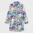 Girls' Wonder Woman Oversized Button Nightgown - White