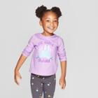 Toddler Girls' Long Sleeve 'ice Castle' Graphic T-shirt - Cat & Jack Purple