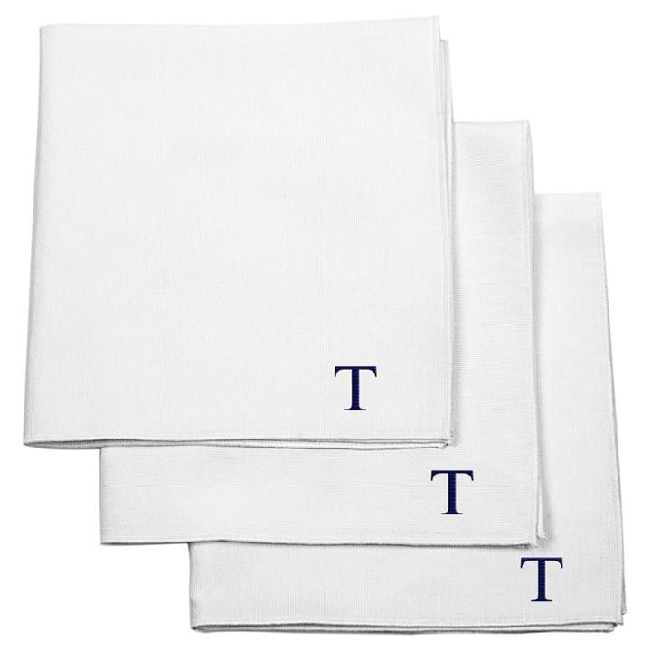 Cathy's Concepts Monogram Groomsmen Gift Handkerchief Set - T,