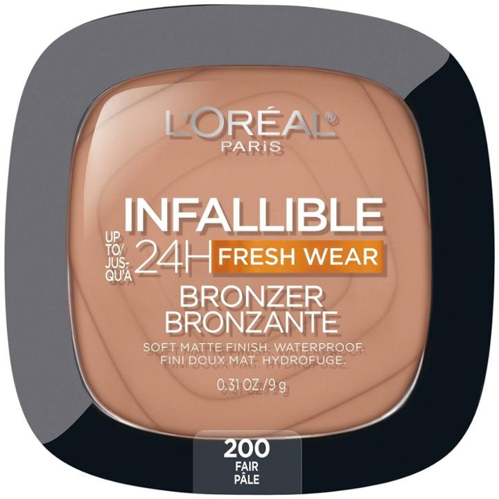 L'oreal Paris Infallible Up To 24hr Fresh Wear Soft Matte Bronzer - 200 Fair