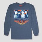 Men's Stranger Things Palace Arcade Long Sleeve T-shirt - Heathered Deep Navy