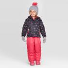 Toddler Girls' Rainbow Print 3-in-1 Jacket - Cat & Jack Black 12m, Toddler Girl's