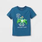 Boys' 'skateboarding Pterodactyl' Interactive Short Sleeve Graphic T-shirt - Cat & Jack Heather Navy