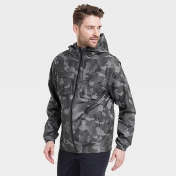 Men's Camo Print Packable Jacket - All In Motion Gray