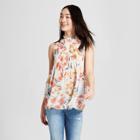 Women's Floral Smocked Top - Lily Star (juniors') Ivory