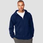 Hanes Men's Ultimate Cotton Full Zip Hooded Sweatshirt - Navy (blue)