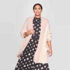 Women's Plus Size Striped Long Sleeve Cardigan - Who What Wear Cream 1x, Women's, Size: