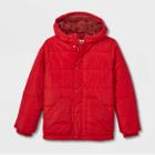 Boys' Heavyweight Puffer Jacket - Cat & Jack Dark Red