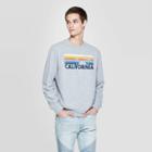 Gender Inclusive Long Sleeve Crewneck California Graphic Sweatshirt - Awake Gray M,
