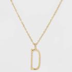 Gold Over Silver Plated Cubic Zirconia 'd' Initial Pendant Necklace - A New Day Gold