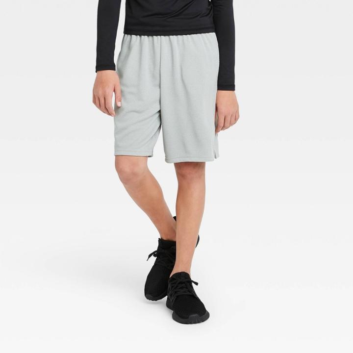 Boys' Gym Shorts - All In Motion Light Gray