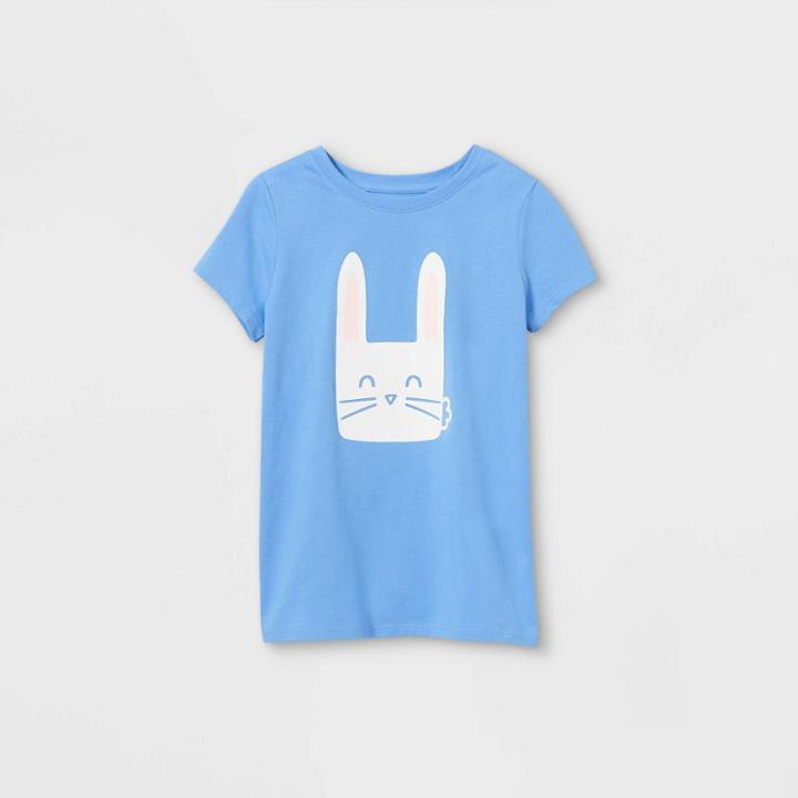Girls' Bunny Graphic Short Sleeve T-shirt - Cat & Jack