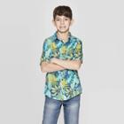Boys' Short Sleeve Hawaiian Button-down Shirt - Cat & Jack Green