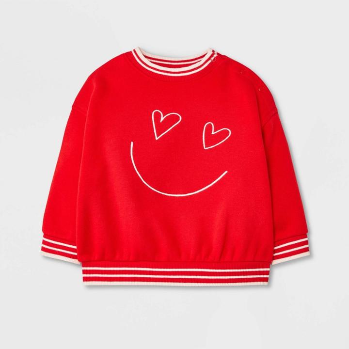 Baby Graphic Sweatshirt - Cat & Jack Red Newborn