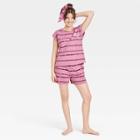 Mighty Fine Women's 'let's Sleep In' 3pc Pajama Set With Hair Tie - Purple