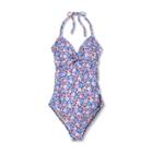 Wrap Front Halter One Piece Maternity Swimsuit - Isabel Maternity By Ingrid & Isabel Floral