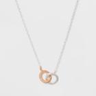 Target Sterling Silver Double Open Round Necklace -