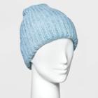 Women's Ribbed Beanie - A New Day Blue