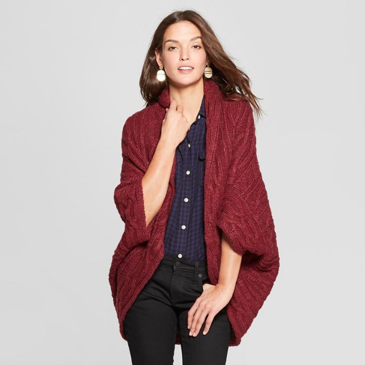 Women's Cocoon Open Layering - Universal Thread Burgundy (red)