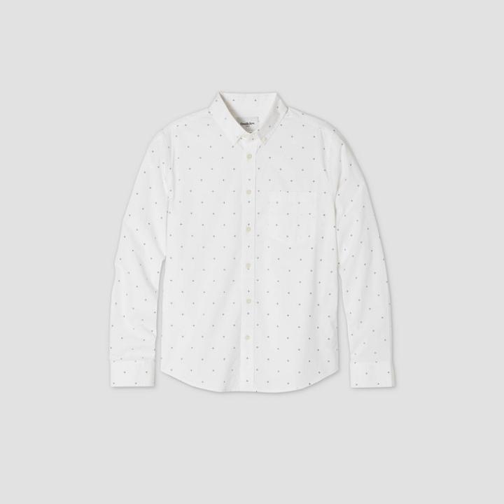 Men's Untucked Slim Fit Button-down Shirt - Goodfellow & Co True White