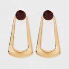 Gold Drop Earrings - A New Day Burgundy