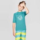 Oversizeboys' Wave Break Rash Guard - Art Class Teal L Husky, Boy's, Size: Large Husky, Blue