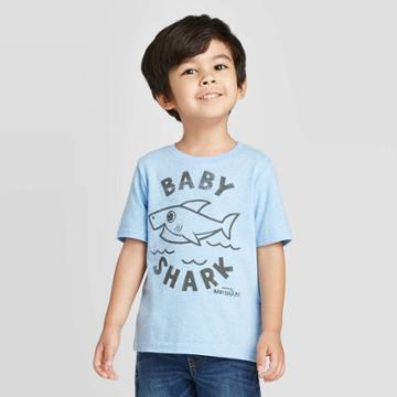Toddler Boys' Baby Shark T-shirt - Blue 12m, Boy's, Yellow