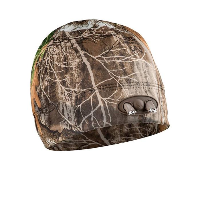 Powercap Adult 4 Led Compression Fleece Cap - Real Tree Camo, Green