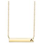 Distributed By Target Women's Sterling Silver Station Bar Initial 'a' Necklace - Gold