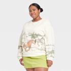 Iml Women's Plus Size Wild Horses Graphic Sweatshirt - Off-white