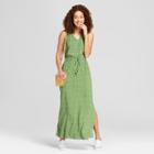 Women's Printed Maxi Sundress- A New Day Green/white