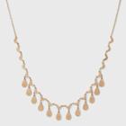 Half Moon And Teardrop Charm Statement Necklace - Universal Thread Gold