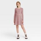 Girls' Skater Long Sleeve Dress - Art Class Xs,