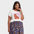 Women's Plus Size Short Sleeve T-shirt - Universal Thread Purple Girl Print