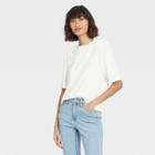 Women's Short Sleeve Round Neck T-shirt - Universal Thread White